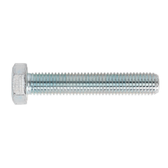 Sealey SS1480 8.8 Zinc Plated HT Setscrew M14 x 80mm, DIN 933 - Pack of 10