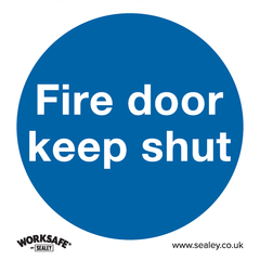 Sealey SS1V1 Worksafe Fire Door Keep Shut Safety Sign - Self-Adhesive Vinyl