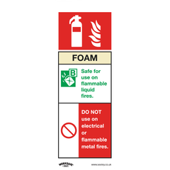 Worksafe SS30V1 Foam Fire Extinguisher Safety Sign - Self-Adhesive Vinyl