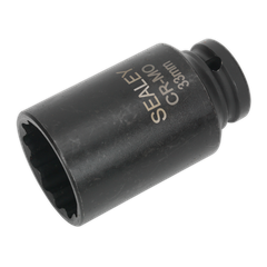 Sealey SX0041 Premier Bi-Hex Deep Impact Socket 1/2"Sq Drive 33mm