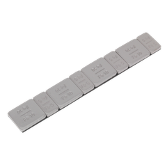 Sealey WWSA510PC Plastic Coated Zinc Plated Adhesive Wheel Weight 5/10g Strip of 8 (4 x Each Weight) - Pack of 100
