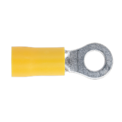 Sealey YT18 Easy-Entry Ring Terminal 5.3mm (2BA), Yellow - Pack of 100