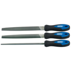 Draper 44963 Soft Grip Engineers File Set, 200mm (3 Piece)