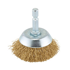 Draper 41431 Brassed Steel Crimped Wire Cup Brush, 40mm