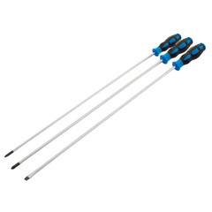 Draper 32603 Extra Long Reach Soft Grip Screwdriver Set, 450mm (3 Piece)
