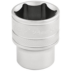 Draper Expert 16615 6 Point Metric Socket, 1/2" Sq. Dr., 24mm