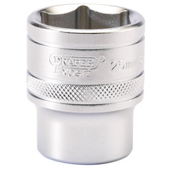 Draper Expert 16616 6 Point Metric Socket, 1/2" Sq. Dr., 25mm