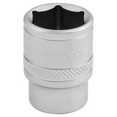 Draper Expert 16541 6 Point Metric Socket, 3/8" Sq. Dr., 15mm
