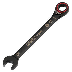 Draper Expert 03902 HI-TORQ Metric Reversible Ratchet Combination Spanner, 12mm, Black