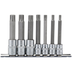 Draper Expert 16346 Ribe Socket Bit Set, 3/8" & 1/2" Sq. Dr. (7 Piece)