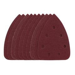 Draper 08617 Detail Sanding Sheets with Hook and Loop, 140mm, 80 Grit, SSD6 (Pack of 10)