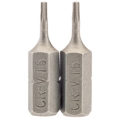 Draper 66338 TX-STAR Insert Bit, 1/4" Hex, 25mm Long, T6 (Pack of 2)