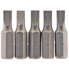Draper 64008 Plain Slot Insert Bit, 4.5 mm, 1/4" Hex, 25mm Long (Pack of 5)