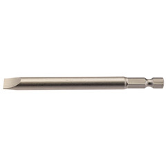 Draper 64358 Plain Slot Insert Bit, 8mm, 1/4" Hex, 100mm Long (Pack of 1)