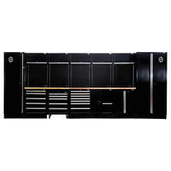 Bunker 27064 25 Piece Modular Storage Combo with Hardwood Worktop, 4915mm