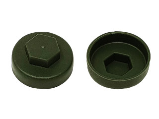 ForgeFix TFCC19OG TechFast Cover Cap Olive Green 19mm (Pack 100)