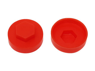 ForgeFix TFCC19PR TechFast Cover Cap Poppy Red 19mm (Pack 100)