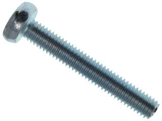 Metalmate Machine Screw Pozi Compatible Pan Head ZP M6 x 40mm Box 25