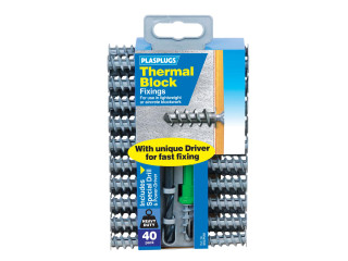Plasplugs SSCP558CC Thermal Block Fixings x 50 Value SSCP558