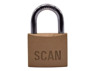 Scan BC0440KA2 Brass Padlock 40mm Keyed Alike Pack of 2