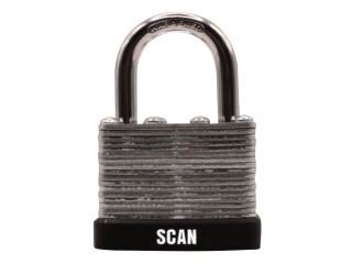 Scan QC0140KA2 Laminated Steel Padlock 40mm Keyed Alike Pack of 2
