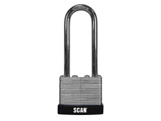 Scan QC0140L Laminated Steel Padlock 40mm Long Shackle