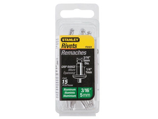 Stanley 1-PAA64T 1-PAA64 Aluminium Rivets Medium 5 x 7mm Pack of 15