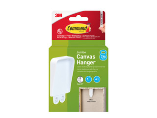 Command™ 7100337164 Canvas Hanger Jumbo 1 Hook 4 Strip 7100337164