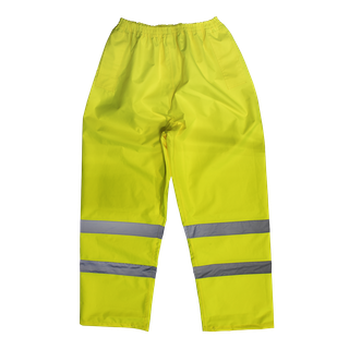 Sealey 807XXL Worksafe Hi-Vis Yellow Waterproof Trousers - XX-Large