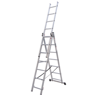 Sealey ACL307 Extension Combination Ladder 3 x 7 Aluminium - EN 131