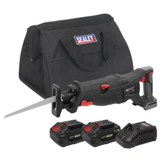 Sealey CP20VRSXKIT Premier SV20 Series Brushless Cordless Reciprocating Saw 20V 4Ah Kit - 2 Batteries