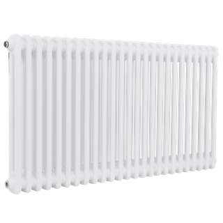 Baridi DH370 Horizontal Traditional 2 Column Radiator 600 x 1147mm - White