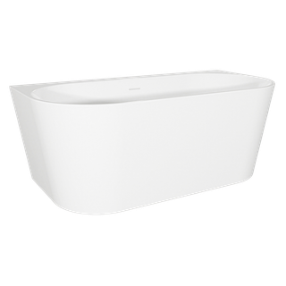 Baridi DH422 Back-to-Wall Slim Rim Bath with Overflow System 170cm - Gloss White