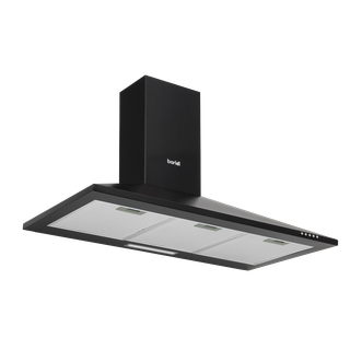 Baridi DH59 Cooker Hood, Chimney Style with Carbon Filters 90cm - Black