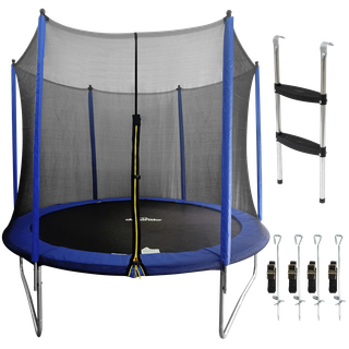 Dellonda DL94 Heavy-Duty Outdoor Trampoline with Safety Enclosure Net, Anchors & Ladder 10ft