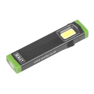 Sealey LED500SB Rechargeable Mini Super Beam Aluminium Pocket Light 3W COB LED