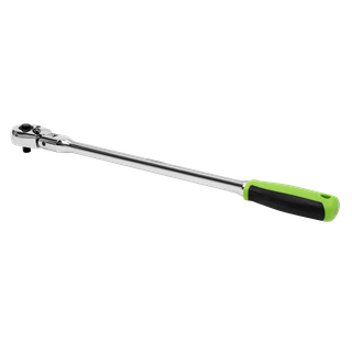 Siegen S01257 Extra-Long Flexi-Head Ratchet Wrench with Flip Reverse 1/4"Sq Drive