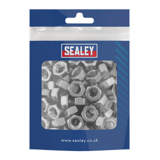 Sealey SS8 Stainless Steel Full Nut M8 x 1.25mm pitch, DIN 934 - Pack of 100