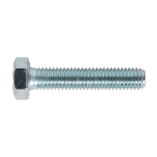 Sealey SS840 8.8 Zinc Plated HT Setscrew M8 x 40mm, DIN 933 - Pack of 50