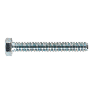 Sealey SS860 8.8 Zinc Plated HT Setscrew M8 x 60mm, DIN 933 - Pack of 50