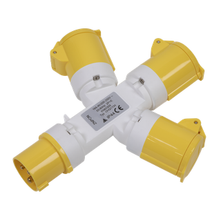 Sealey WSTWA 2P+E 3-Way Adaptor 110V