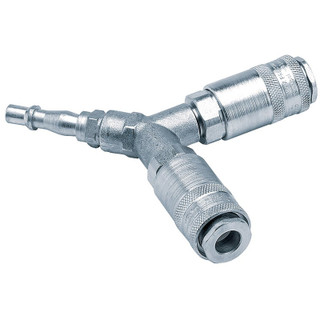 Draper 25813 PCL Twin Standard Coupling, 2 x Male Couplings, 1 x Tailpiece (Sold Loose)