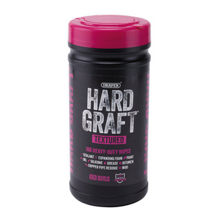 Draper Hard Graft HGW-TE100 Multipurpose Textured Wipes (Tub of 100)
