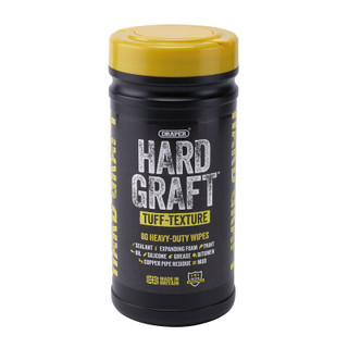 Draper Hard Graft HGW-TU80 Multipurpose Tuff-Texture Wipes (Tub of 80)