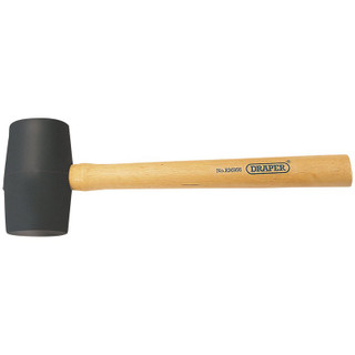 Draper 51095 Rubber Mallet With Hardwood Shaft, 410g/14.5oz