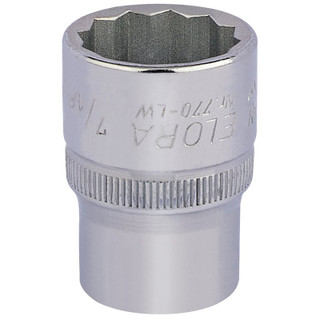 Elora 24848 Whitworth Bi-Hexagon Socket, 1/2" Sq. Dr., 7/16"