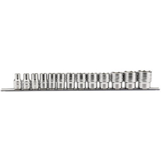 Draper Expert 16498 Imperial Socket on a Metal Rail, 1/2" Sq. Dr. (13 Piece)