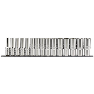 Draper Expert 16499 Metric Deep Socket on a Metal Rail, 1/2" Sq. Dr. (15 Piece)