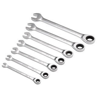 Draper 25397 HI-TORQ Metric Ratcheting Combination Spanner Set (7 Piece)