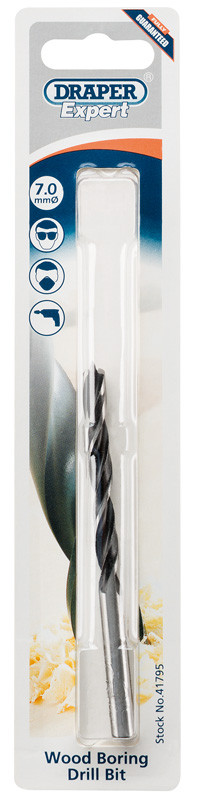 Draper Expert 41795 Wood Drill Bit, 7 x 225mm